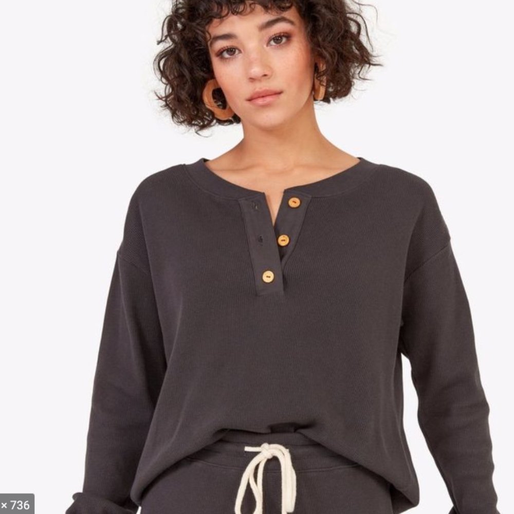 MATE The Label - Organic Thermal Henley (Size S)